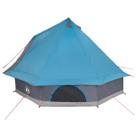 Produktbild för Tipi Tält med tak med lagring Blå 400 x 346 x 250 cm taffeta
