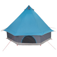 Produktbild för Tipi Tält med tak med lagring Blå 400 x 346 x 250 cm taffeta