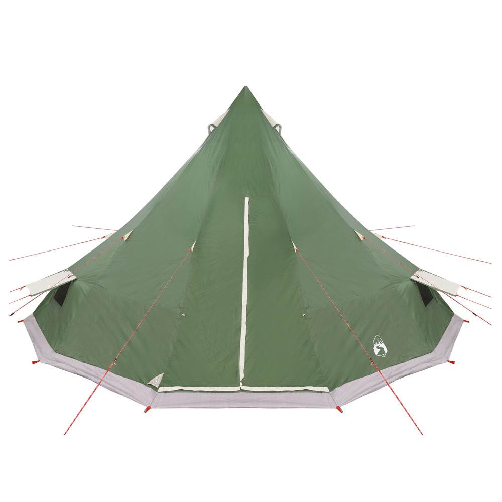 Produktbild för Tipi Tält med tak med lagring Grön 560 x 560 x 300 cm taffeta
