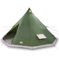 Produktbild för Tipi Tält med tak med lagring Grön 560 x 560 x 300 cm taffeta