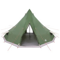 Produktbild för Tipi Tält med tak med lagring Grön 560 x 560 x 300 cm taffeta