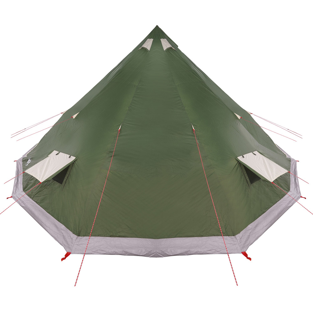 Produktbild för Tipi Tält med tak med lagring Grön 560 x 560 x 300 cm taffeta