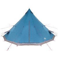 Produktbild för Tipi Tält med tak med lagring Blå 560 x 560 x 300 cm taffeta
