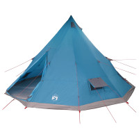 Produktbild för Tipi Tält med tak med lagring Blå 560 x 560 x 300 cm taffeta