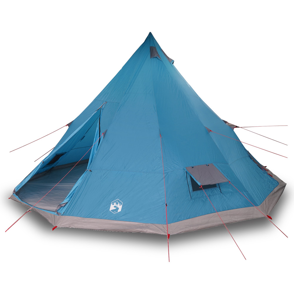 Produktbild för Tipi Tält med tak med lagring Blå 560 x 560 x 300 cm taffeta