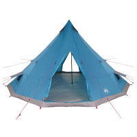 Produktbild för Tipi Tält med tak med lagring Blå 560 x 560 x 300 cm taffeta