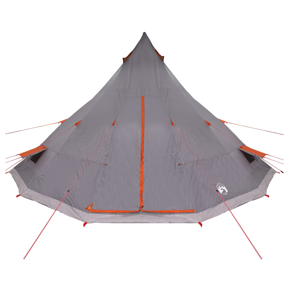 Produktbild för Tipi Tält med tak Grå och orange 560 x 560 x 300 cm taffeta