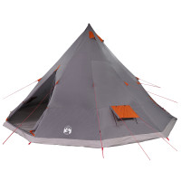 Produktbild för Tipi Tält med tak Grå och orange 560 x 560 x 300 cm taffeta