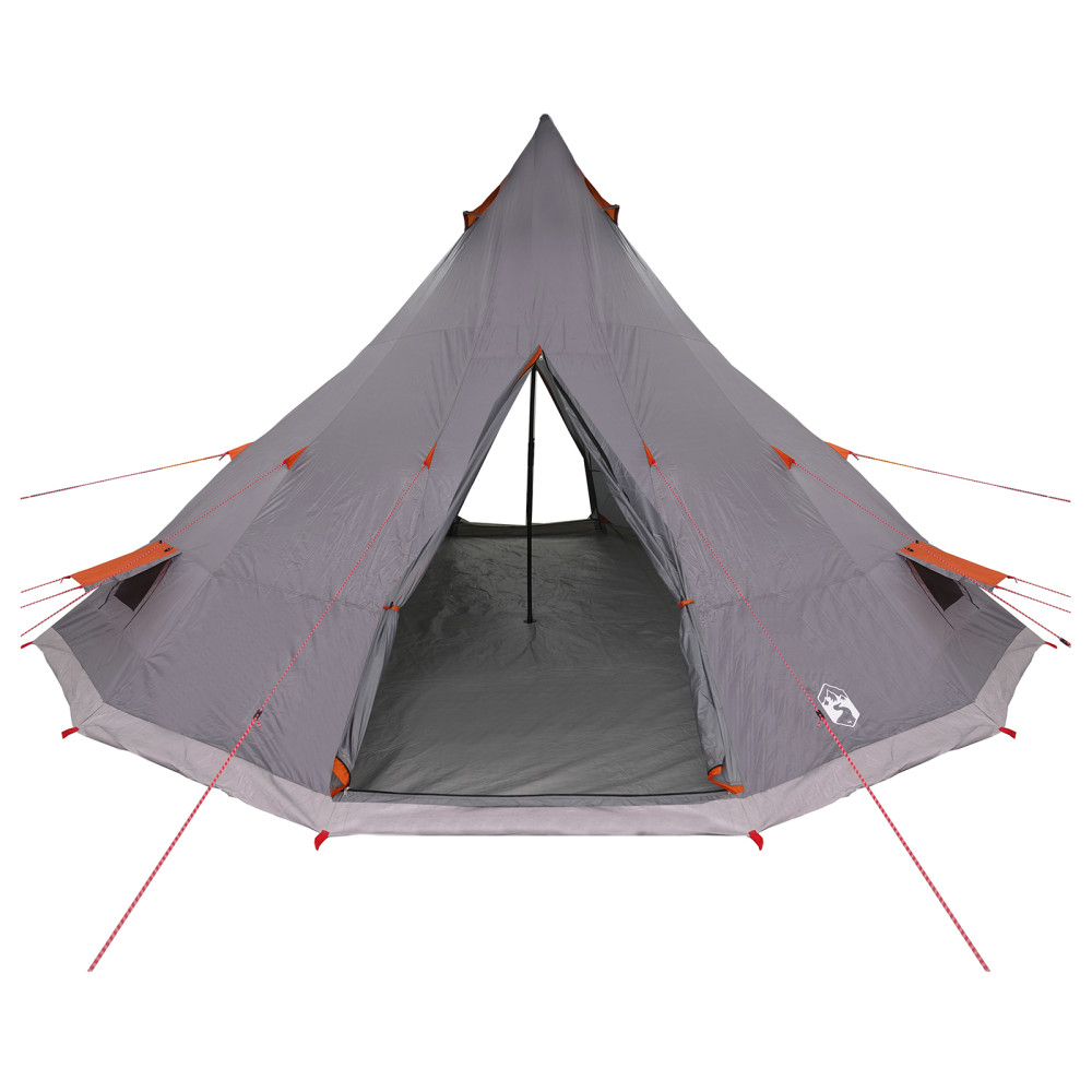 Produktbild för Tipi Tält med tak Grå och orange 560 x 560 x 300 cm taffeta