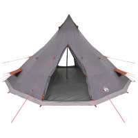 Produktbild för Tipi Tält med tak Grå och orange 560 x 560 x 300 cm taffeta