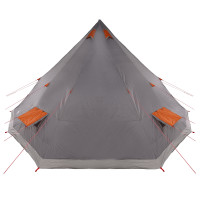 Produktbild för Tipi Tält med tak Grå och orange 560 x 560 x 300 cm taffeta