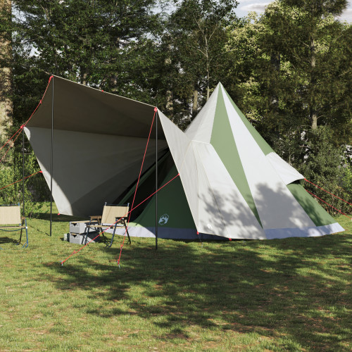 vidaXL Tipi Tält med tak med lagring Grön 510 x 690 x 330 cm taffeta