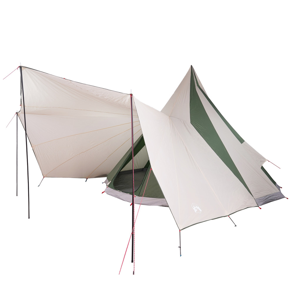 Produktbild för Tipi Tält med tak med lagring Grön 510 x 690 x 330 cm taffeta