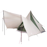 Produktbild för Tipi Tält med tak med lagring Grön 510 x 690 x 330 cm taffeta