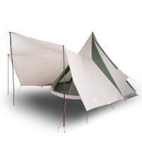 Produktbild för Tipi Tält med tak med lagring Grön 510 x 690 x 330 cm taffeta