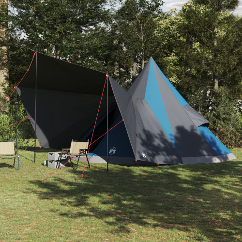 vidaXL Tipi Tält med tak med lagring Blå 510 x 690 x 330 cm taffeta