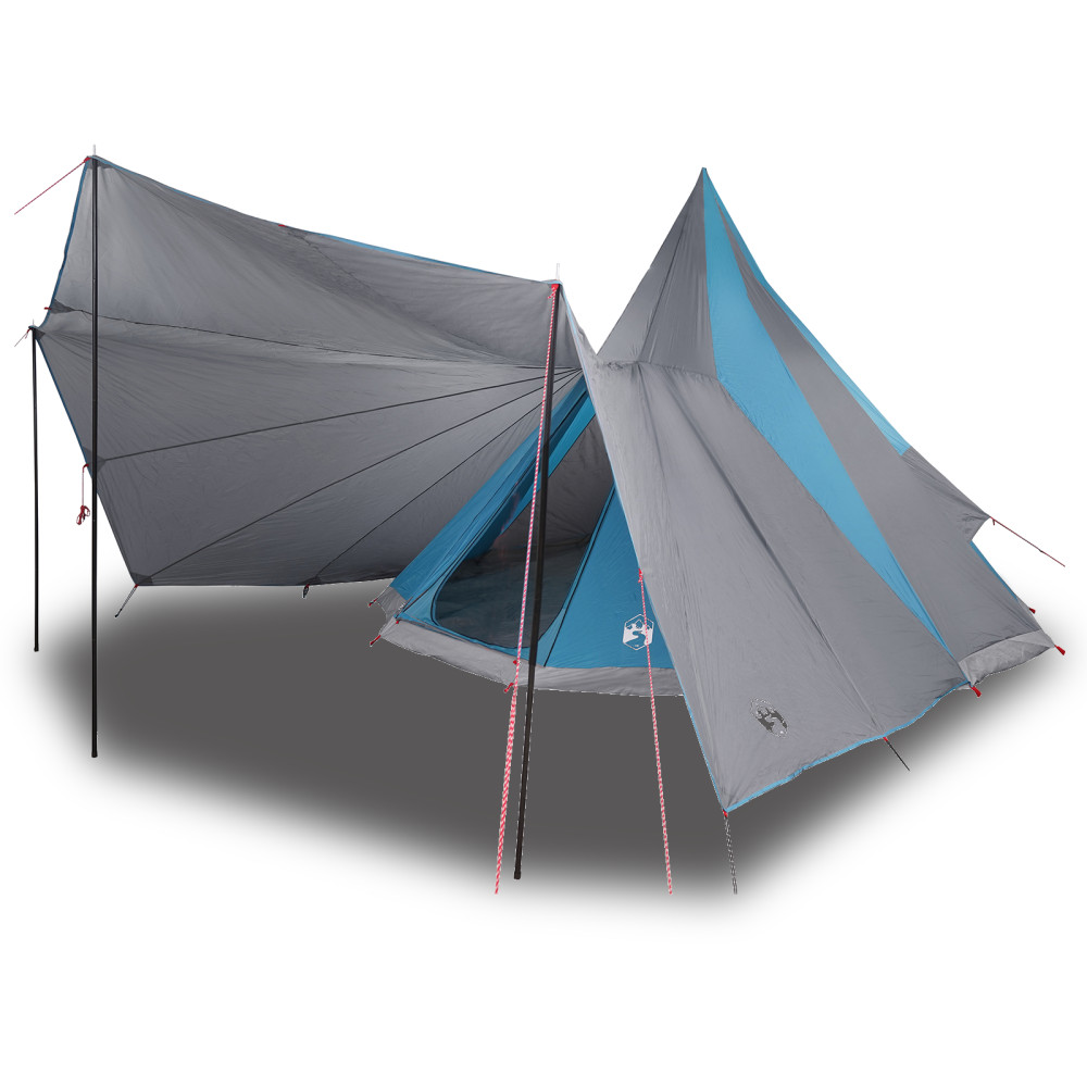 Produktbild för Tipi Tält med tak med lagring Blå 510 x 690 x 330 cm taffeta