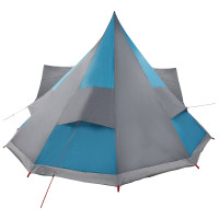 Produktbild för Tipi Tält med tak med lagring Blå 510 x 690 x 330 cm taffeta