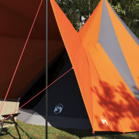 Produktbild för Tipi Tält med tak Grå och orange 510 x 690 x 330 cm taffeta