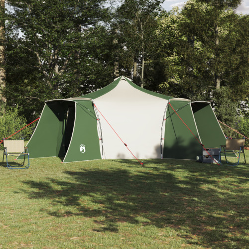 vidaXL Tipi Tält med tak med lagring Grön 492 x 492 x 275 cm taffeta