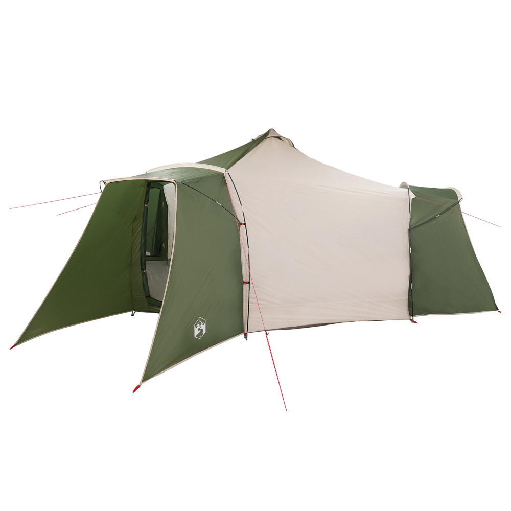 Produktbild för Tipi Tält med tak med lagring Grön 492 x 492 x 275 cm taffeta