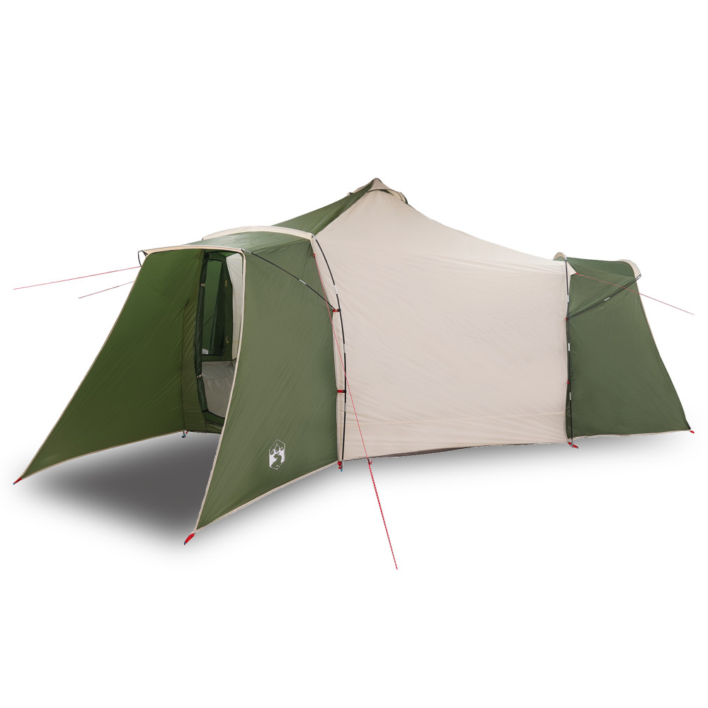 Produktbild för Tipi Tält med tak med lagring Grön 492 x 492 x 275 cm taffeta