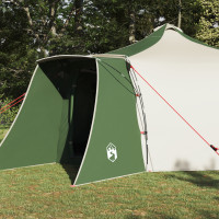 Produktbild för Tipi Tält med tak med lagring Grön 492 x 492 x 275 cm taffeta