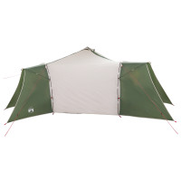 Produktbild för Tipi Tält med tak med lagring Grön 492 x 492 x 275 cm taffeta