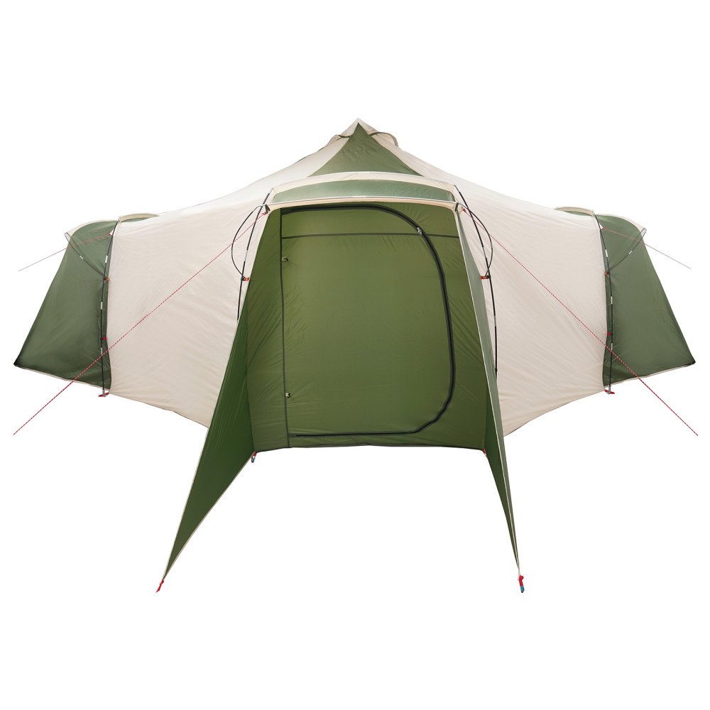 Produktbild för Tipi Tält med tak med lagring Grön 492 x 492 x 275 cm taffeta
