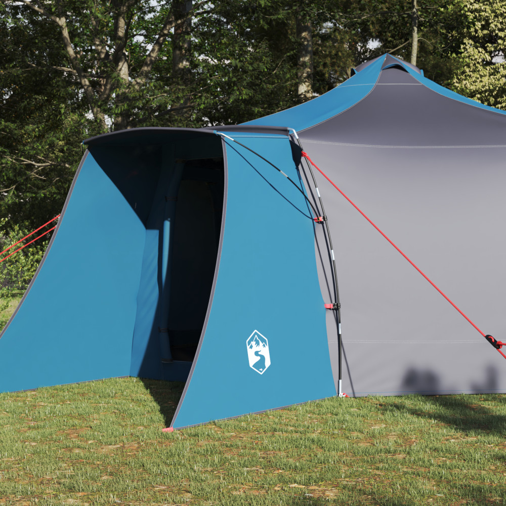 Produktbild för Tipi Tält med tak med lagring Blå 492 x 492 x 275 cm taffeta