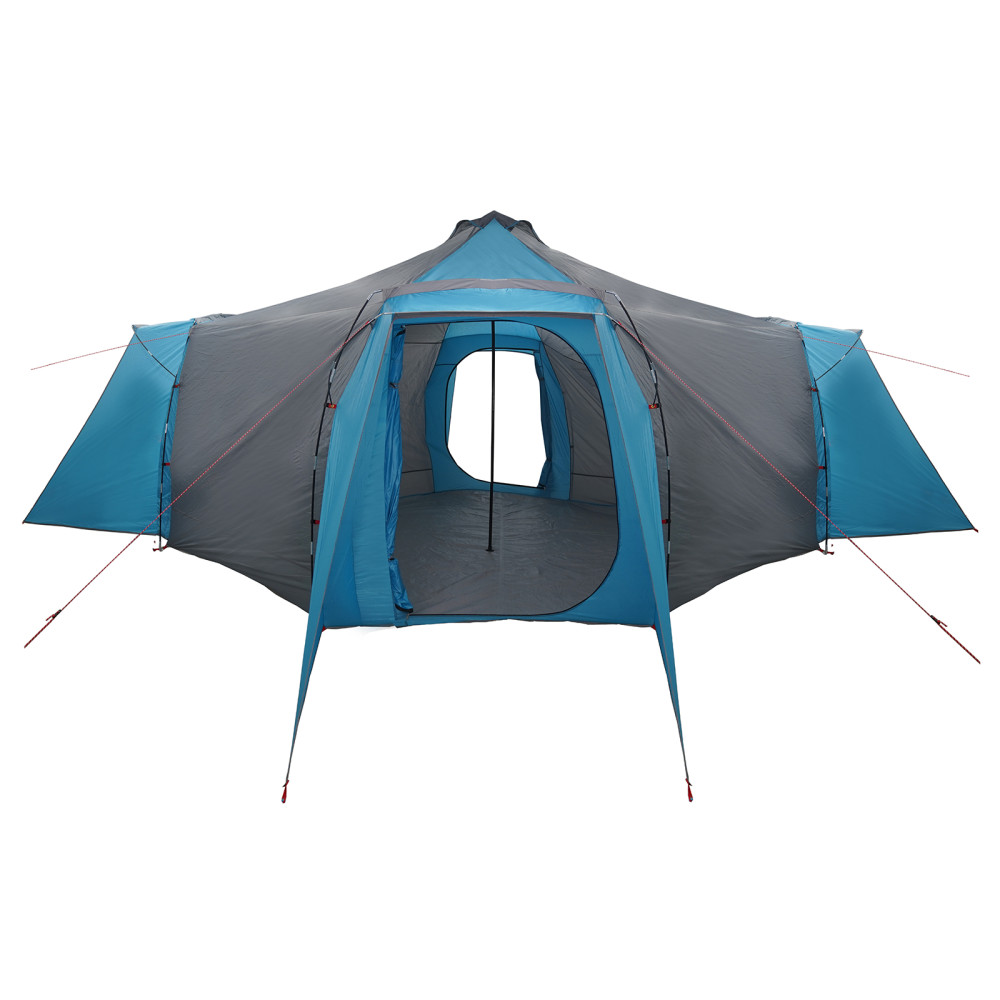Produktbild för Tipi Tält med tak med lagring Blå 492 x 492 x 275 cm taffeta