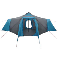 Produktbild för Tipi Tält med tak med lagring Blå 492 x 492 x 275 cm taffeta