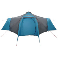 Produktbild för Tipi Tält med tak med lagring Blå 492 x 492 x 275 cm taffeta