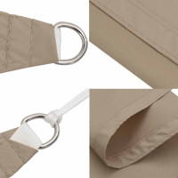 Produktbild för Solskydd segel taupe 2x2x2 m 100% polyester Oxford