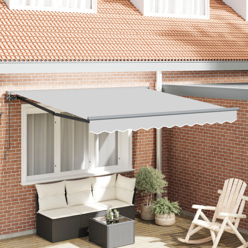vidaXL Markisram Justerbar Antracit 3,5 x 2,5 m Stål