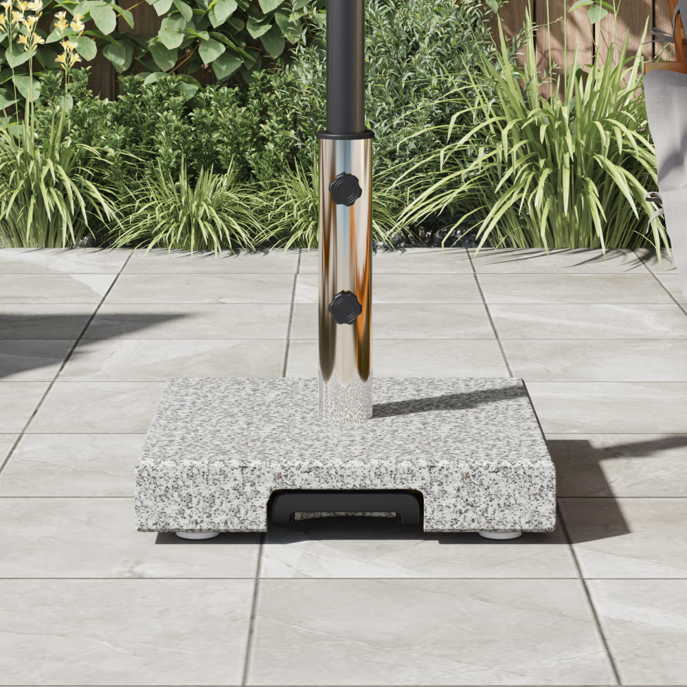 Produktbild för Parasollfot Grå 41 x 41 x 37 cm Granit