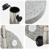 Produktbild för Parasollfot Grå Ø 45 x 37,5 cm Granit
