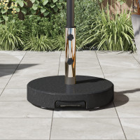 Produktbild för Parasollfot Svart Ø 45 x 37,5 cm Granit
