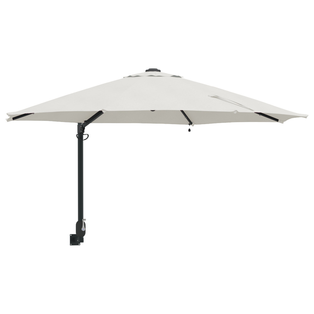 Produktbild för Trädgårdsparasol Sand 248 x 248 x 148 cm Polyester och Stål
