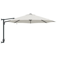 Produktbild för Trädgårdsparasol Sand 248 x 248 x 148 cm Polyester och Stål