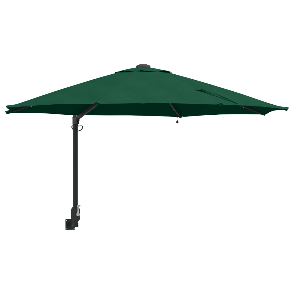 Produktbild för Trädgårdsparasol Grön 248 x 248 x 148 cm Polyester och Stål