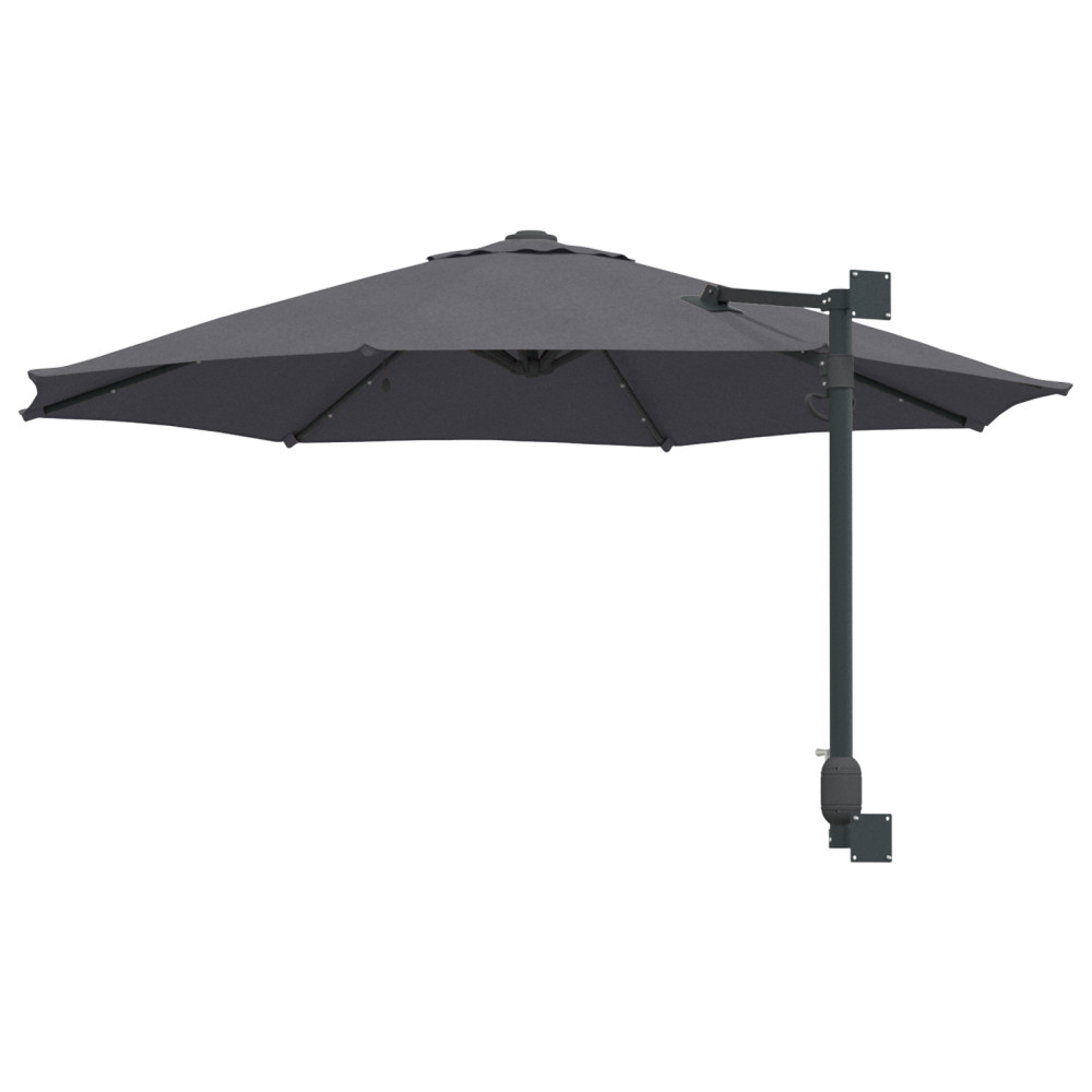 Produktbild för Trädgårdsparasol Antracit 248 x 248 x 148 cm Polyester och Stål