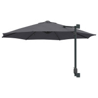 Produktbild för Trädgårdsparasol Antracit 248 x 248 x 148 cm Polyester och Stål