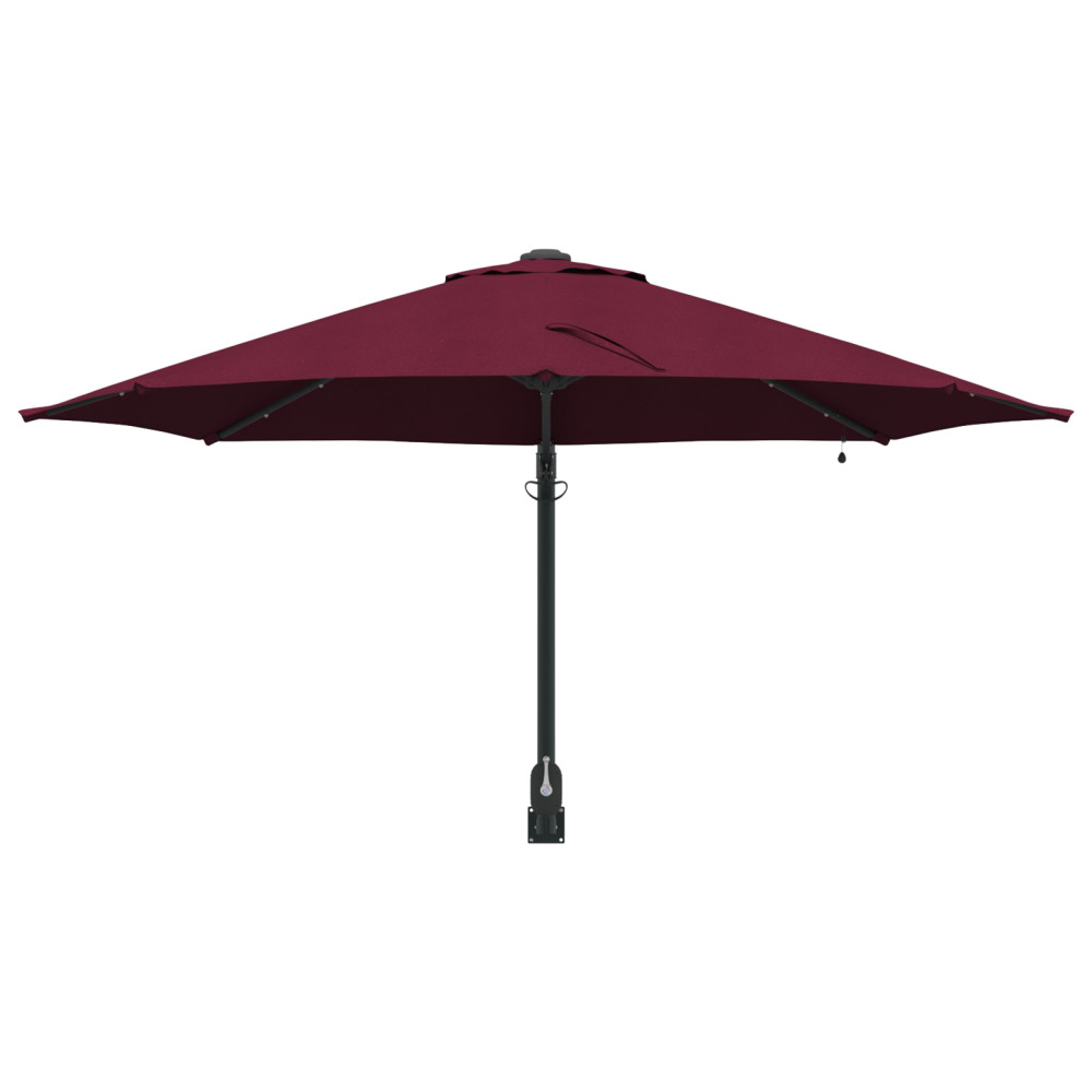 Produktbild för Trädgårdsparasol Bordeaux Röd 248 x 248 x 148 cm