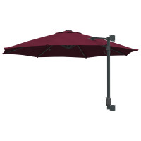 Produktbild för Trädgårdsparasol Bordeaux Röd 248 x 248 x 148 cm