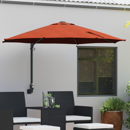 vidaXL Trädgårdsparasol Terracotta 248 x 248 x 148 cm