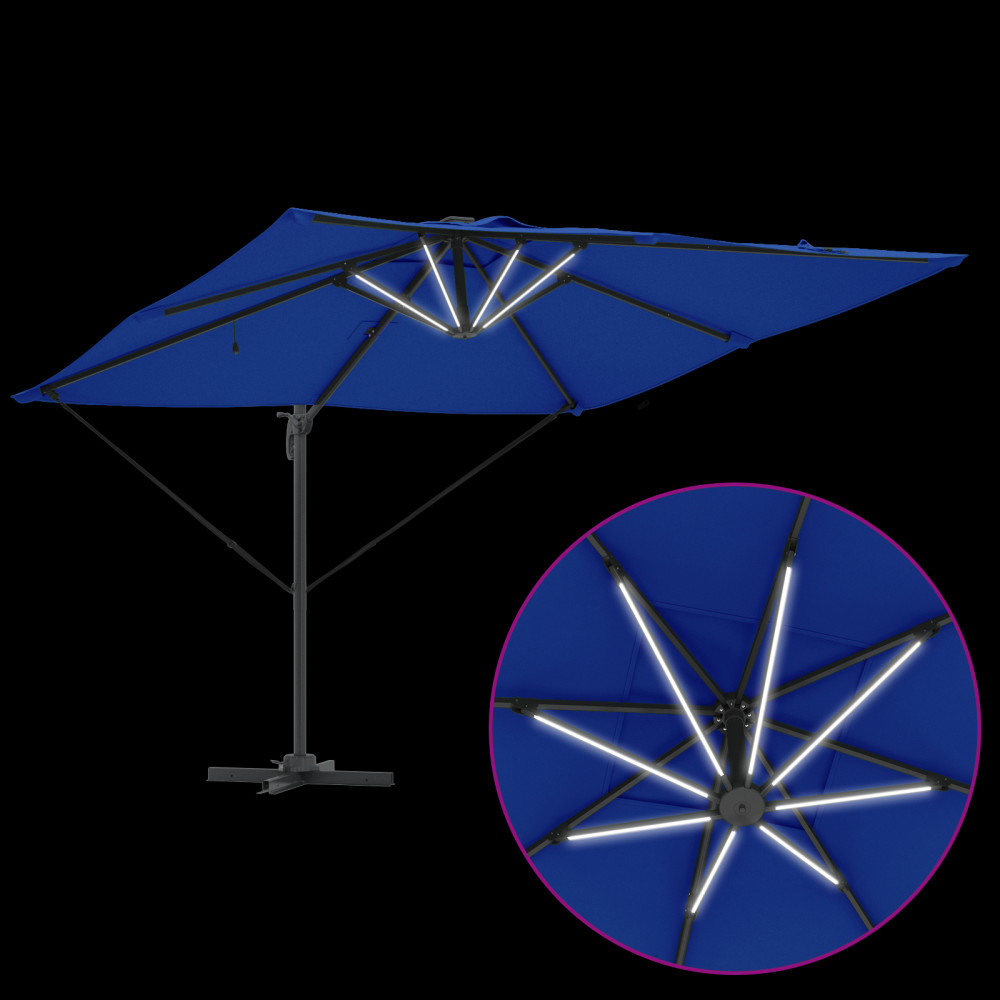 Produktbild för Parasoll Azurblå 286 x 284 x 270 cm Aluminium och Polyester