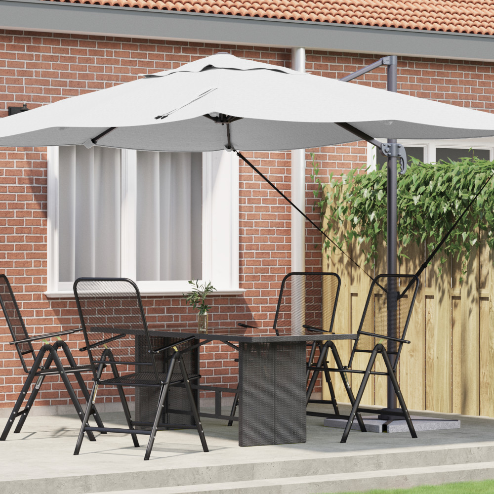 Produktbild för Parasoll Sand 351 x 250 x 260 cm Polyester och aluminium