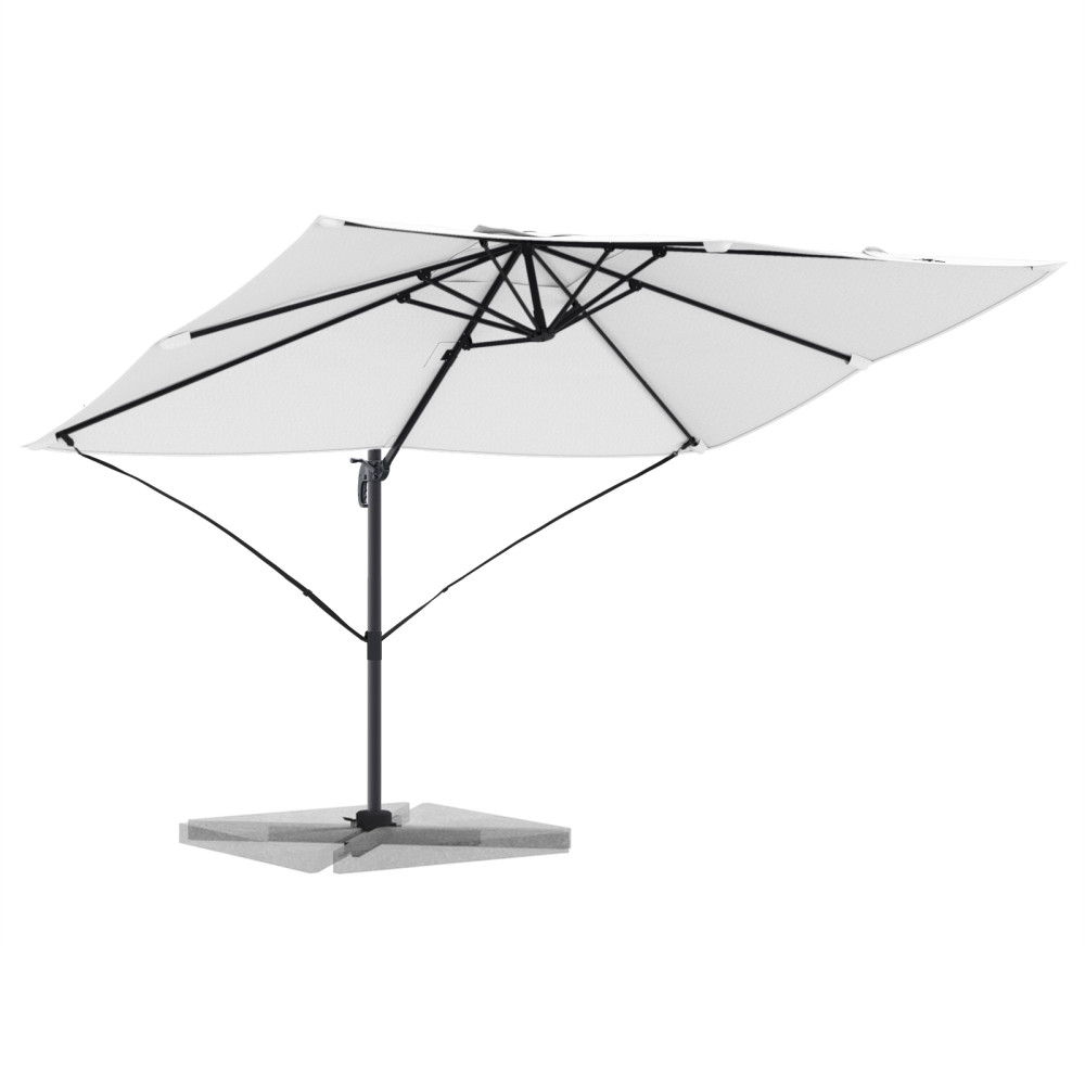 Produktbild för Parasoll Sand 351 x 250 x 260 cm Polyester och aluminium