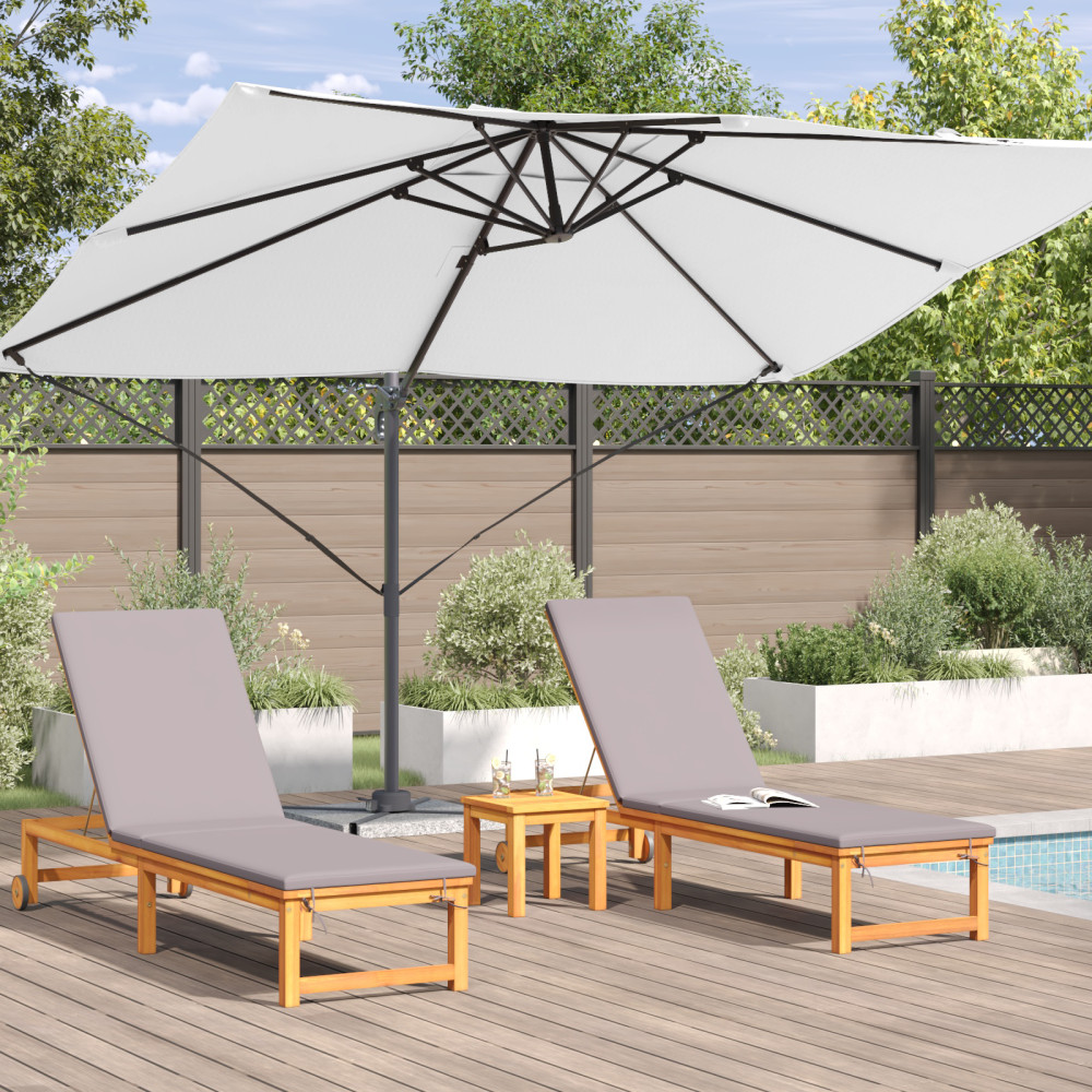 Produktbild för Parasoll Sand 351 x 250 x 260 cm Polyester och aluminium
